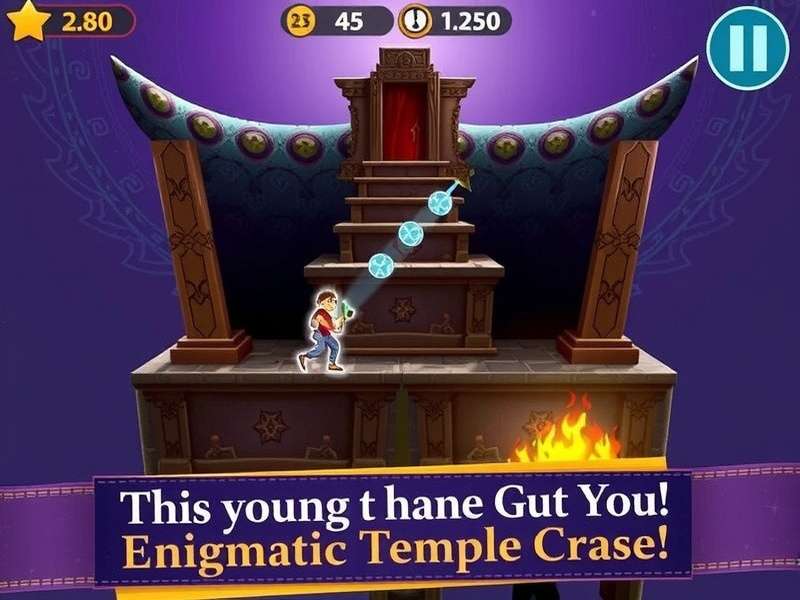 Enigmatic Temple Chase Game Screenshot